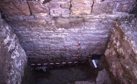 Terrasse Forum (S. T2)/Sondage T2 (Angle nord ouest). Vue du sud.