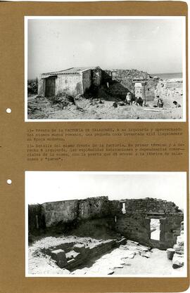 1.- Frente de la Factoria de Salazones. A su izquierda y aprovechando los mismos muros romanos, u...