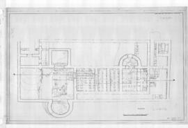 Plan des thermes avec relevé de détails des structures d'hypocaustes (N° archivo 052).