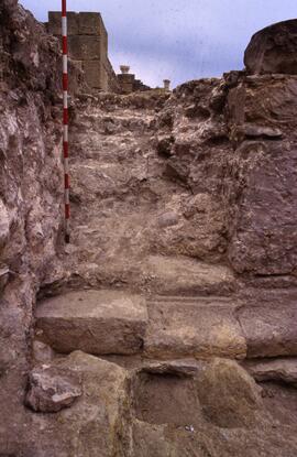 Terrasse Forum (S. T3)/Sondage du podium T 3/Escalier du podium.