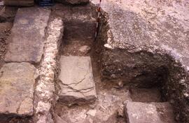 Galerie Ouest Sondage arc G3. Moitié sud du sondage (à droite la galerie).