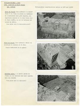 Fouilles de Belo -1969. Côte ouest de la place dallée des temples. Pièce de façade (aux marbres)/...