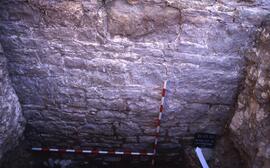 Terrasse Forum (S. T2)/Sondage T2 (Angle nord ouest) mur de soutènement de l'esplanade des temple...