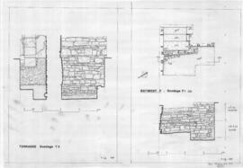 Plan Terrasse (sondage T 2) et Bâtiment F (Sondage FI).