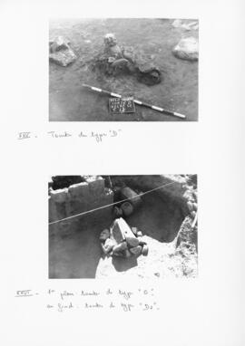 XXV - Tompe de type D/XXVI - Tombe de type G (premier plan). Tombe de type D2 (au fond).