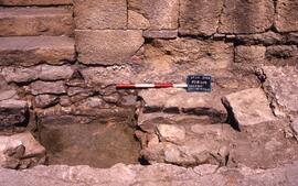 Galerie ouest Sondage G1. Sondage devant escalier du passage.