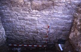 Terrasse Forum (S. T2)/Sondage T2 (Angle nord ouest) mur de soutènement de l'esplanade des temple...