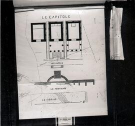 Plans des temples, des autels et de la fontaine.