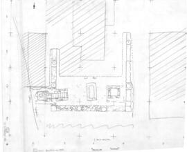 Zones fouillées en 1982. Escalier monumental (Mlle Lancha).