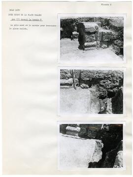 Belo 1970. Côte ouest de la place dallée. Arc devant le temple F. La pile nord et la marche pour ...