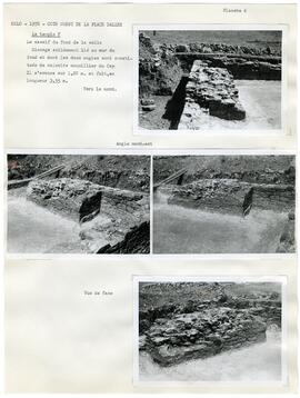 Belo 1970. Côte ouest de la place dallée. Le temple F. Le massif du fond de la cella.