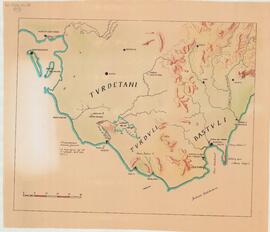 Carte en couleur du Sud-ouest de l'Espagne méditerranéenne.
