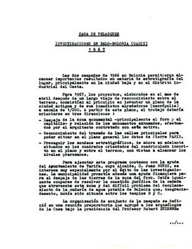 Investigaciones en Belo-Bolonia en 1967.
