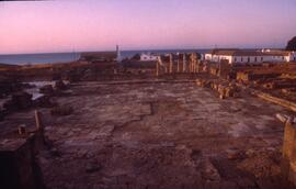 Place du Forum/Vue depuis l'antre de la fontaine.