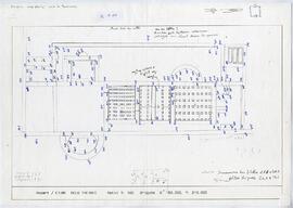 Étude Baelo Thermes/Relevé de points. Dessin complété sur le terrain.