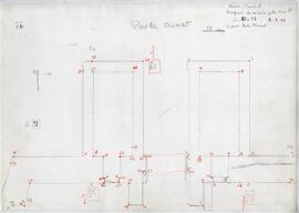 Porte Ouest, croquis de relevé.