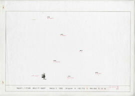 Étude Baelo Porte Ouest, plan + données, feuillet de trois pages.
