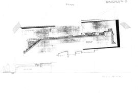 Terrasse Sud Temples/Nord Forum. Coupe Sud/Nord. 2cm=1m.