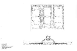 Relevé de Baelo, feuille 1 : trois temples et l'esplanade.