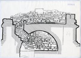 Coupe de la base du temple.