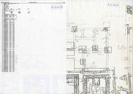 Nord des temples. Relevé de points, bâtiment Nord, feuillé de 2 documents. Bâtiment Nord.