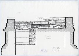 Temples A-B-C. Coupes ouest-est 5cm=1m.