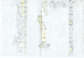 Est des temples. Mur tombé.